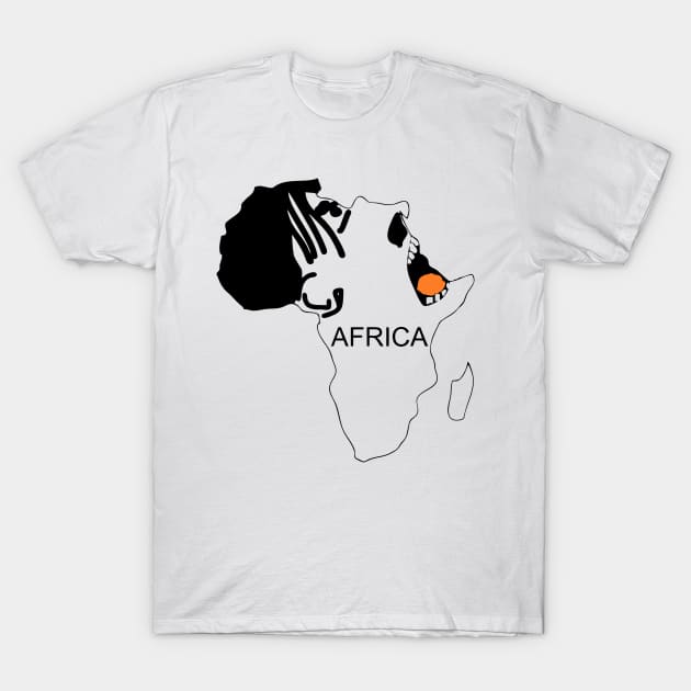 A funny map of Africa T-Shirt by percivalrussell